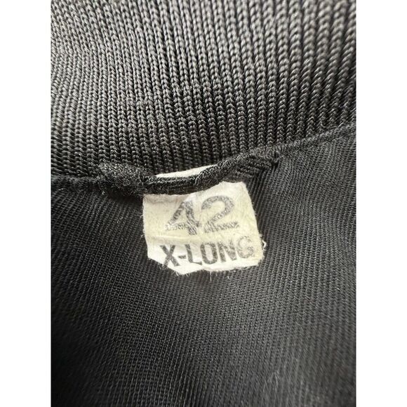 Neptune Garment‎ Military Bomber Jacket Mens Black 42 X-Long Coat Pocket Officer - Picture 12 of 14